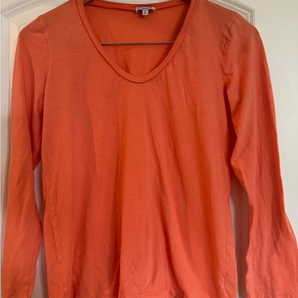 Splendid Orange Long Sleeve Blouse